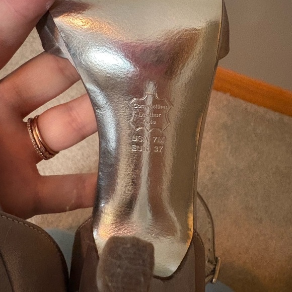 Nina New York Satin Open Toe Ankle Strap Rhinestone Ornament Heels - Picture 7 of 8